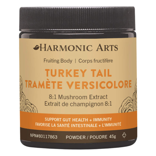 Jar of Harmonic Arts Turkey Tail Powder 45 Grams