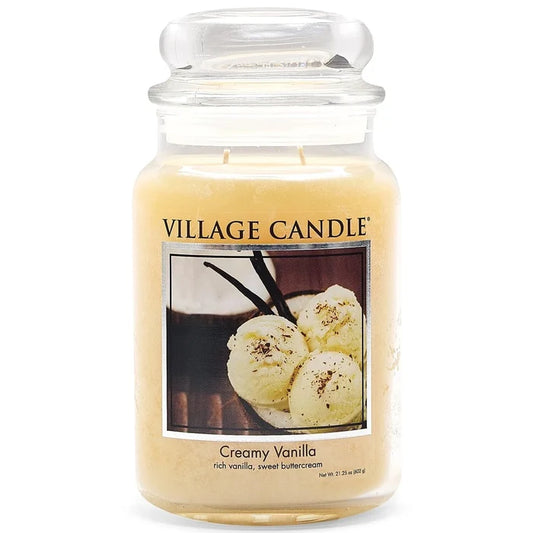 Village Candle Creamy Vanilla Traditions Large Dome