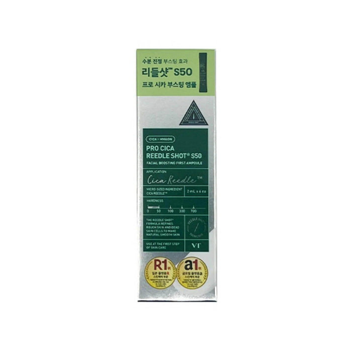 VT COSMETICS Pro-Cica Reedle Shot S50 Facial Boosting Ampoule 2 mL x 6 pcs