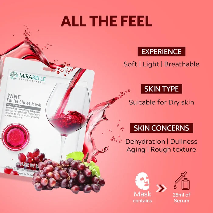 Wine Facial Sheet Mask