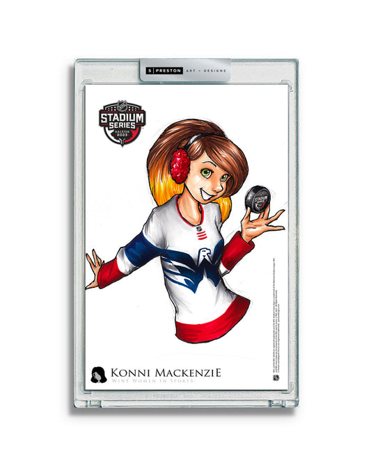 WinS® NHL Konni Mackenzie 2023 Stadium Series Capitals Jersey Limited Edition Art Slab