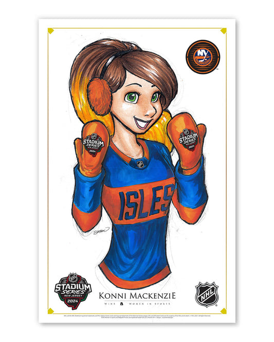 WinS® NHL Konni Mackenzie 2024 Stadium Series New York Islanders Poster Print
