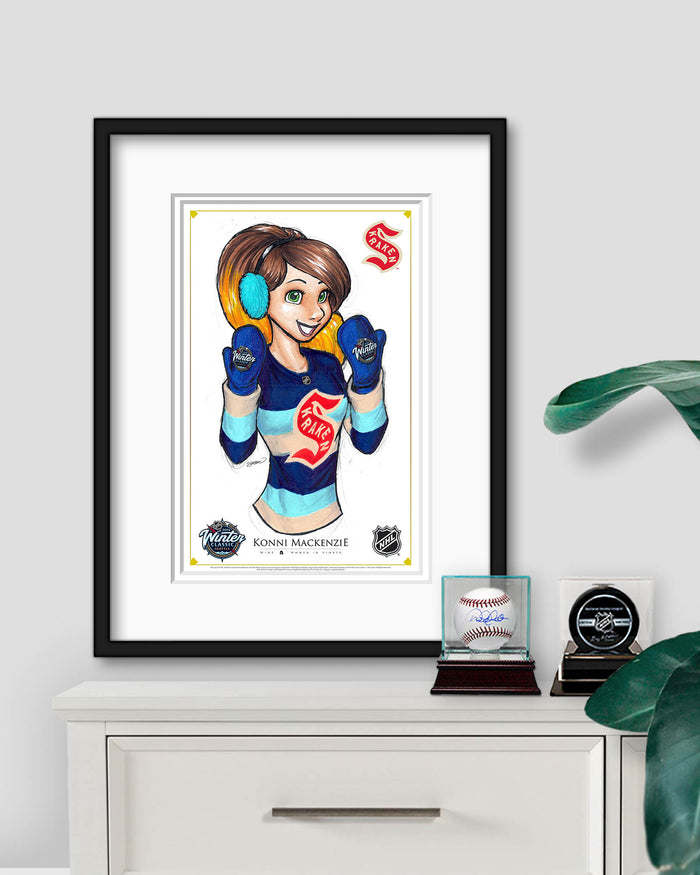 WinS® NHL Konni Mackenzie 2024 Winter Classic Jersey Poster Print