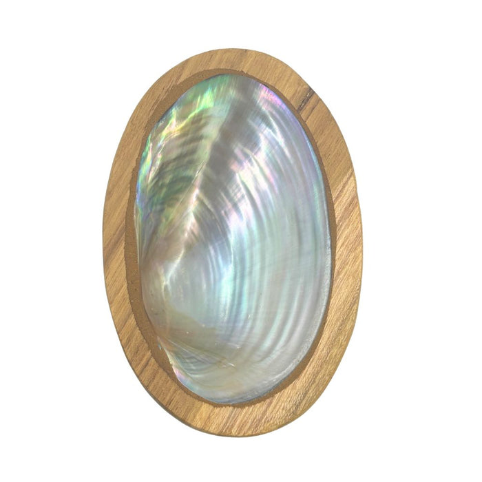 Wood Bowl with Shell