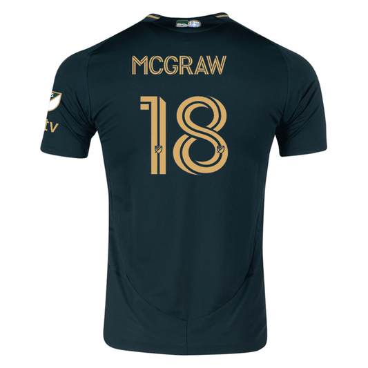 adidas Zac McGraw Portland Timbers Authentic Home Jersey w/ MLS & Apple Patch 25/26 (Green/Gold) | SoccerWearhouse
